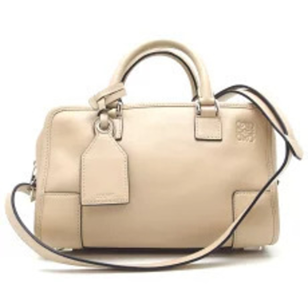 Loewe Amazona Handbag Shoulder Bag Leather Beige